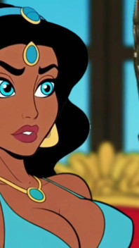 Futanari. Princess Jasmine Girl with a Big Dick. Porn Aladdin Series.