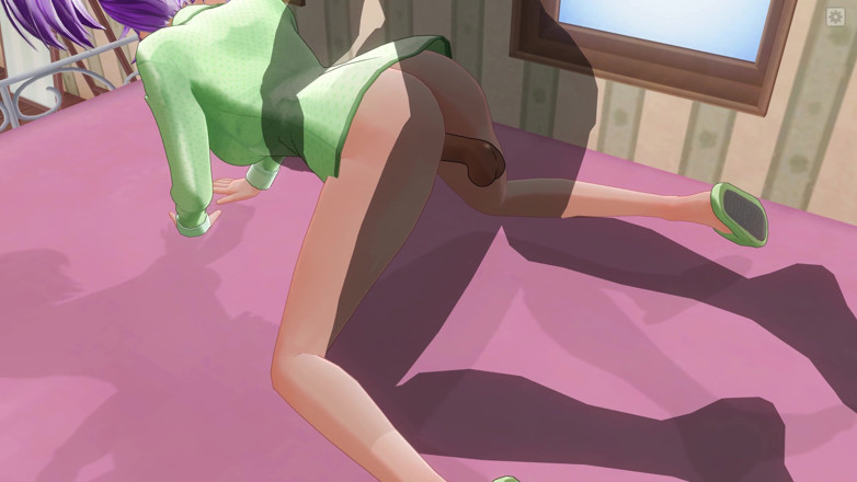 H3DC: HENTAI 3D. Pacar pakai piyama dientot gaya doggy sampai orgasme