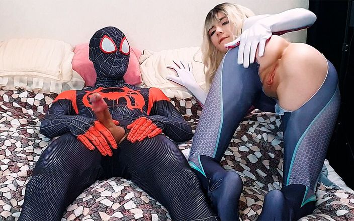 Webtolove: Sexy Multiverso de Spider-Man: Miles Morales folló apasionadamente a Gwen...