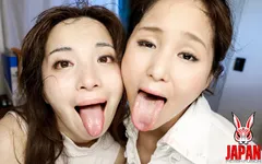 Intimidad al final del día: lamiendo apasionadamente la cara de Sumire Seto y Mirei Kitano