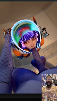 Welcoming Bald Pussy Juno to Planet Earth with Widowmaker’s Hard Fucking Transgender Futa Cock
