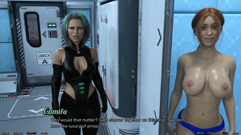 Dirty GamesXxX: Stranded In Space: hot chicks in the bathroom. Ep.7