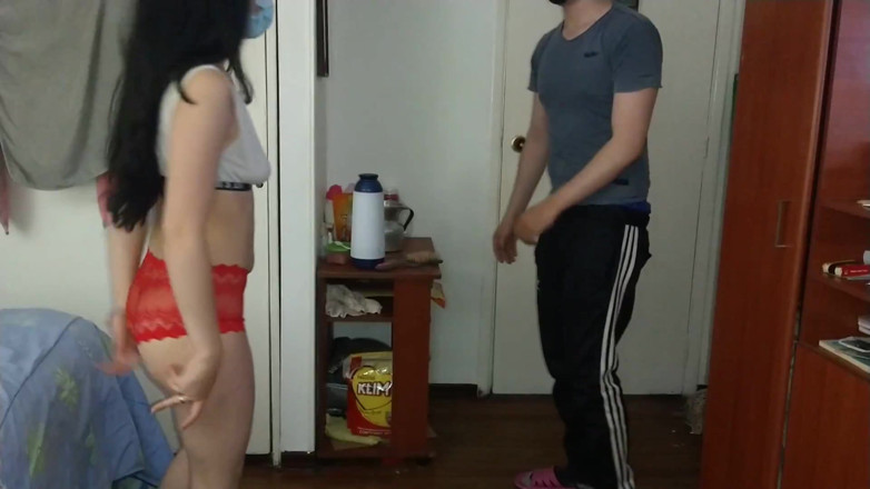 Jopy sex: Real amateur dex hot with sexy stepsister in underwear 