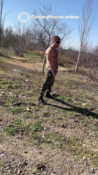 Carlos Jerks His Massive Cock Outdoors - Stroking Hard in the Middle of Nowhere