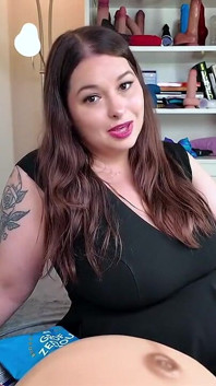 Step-mommy's Growing Boy Gets Fed & Fucked - MILF Sydney Screams Feeds Step-son Fatter and Kisses Big Growing Belly Before Filli