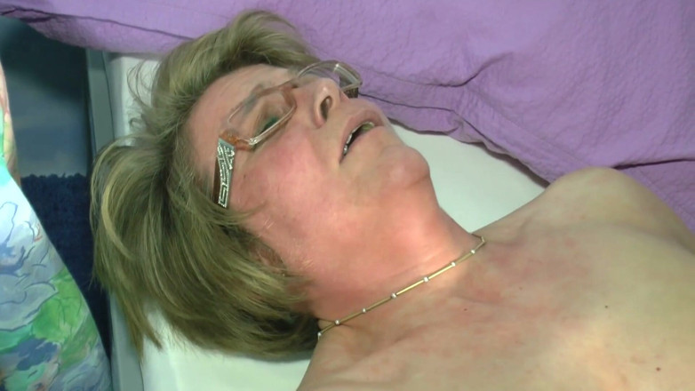 Mature Climax - 100% Mature Videos: Spex mature with small tits gets cum in mouth