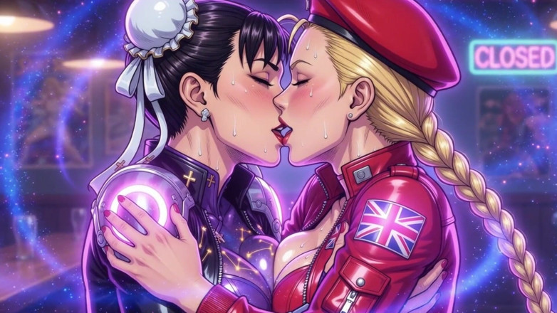 AI Porn: Cammy und chun li küssen ai