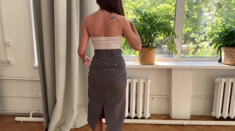 Skinny_lady69: 紧身裙瑜伽与女神