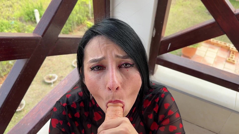 Sweetkimmi: Chci tě vidět, jak mi šukáš do krku dildem - deepthroat, throatpie