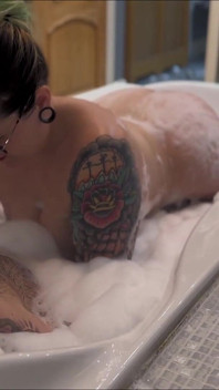 Real Couple Enjoying Each Other in the Bath