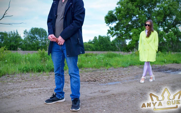 Anya Queen: 49-beautiful Shiny Clothes on a Nymphomaniac, Made a Stranger Cum...