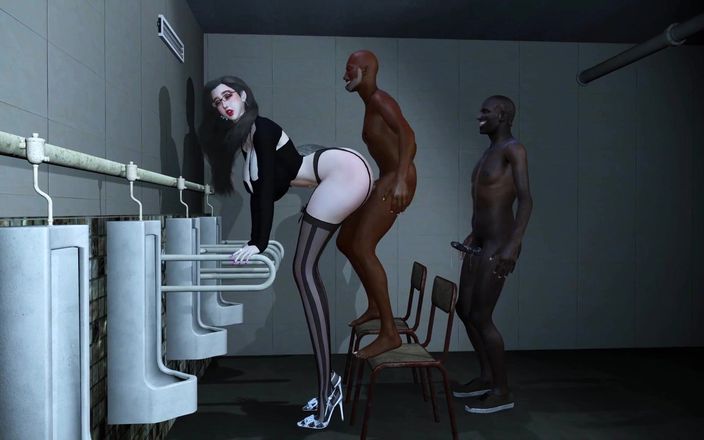 X Hentai: Două pule mari și negre fut o frumoasă cântăreață (partea 02) - 3D Hentai Animație...