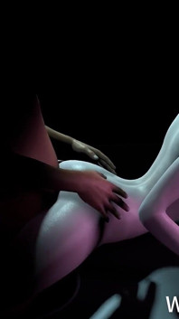 3D Cute Skinny Asian Slut with Sexy Short Pink Hair