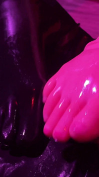 Rubber & Ava Fetishart Give Perv a Latex Footjob Part 2