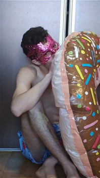 Blowing up My Inflatable Donut Fast!