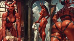 Dark fantasy: Demonic Giantess Persuades You to Worship Her Massive Cock
