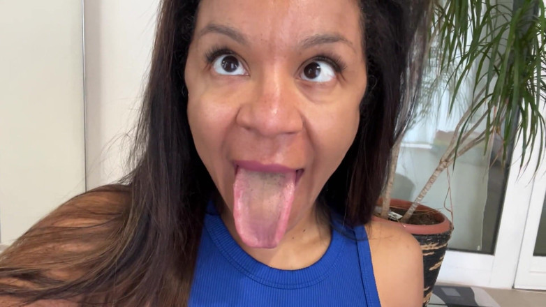 Miss Fluo: Saggy Tits JOI Edging Instructions Till Orgasm in MILF Mouth