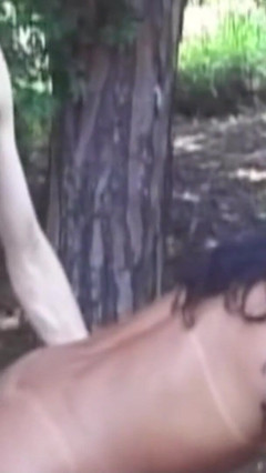 Latin Ladyboy Antonia Fucked Anally Outdoors in the Woods thumbnail