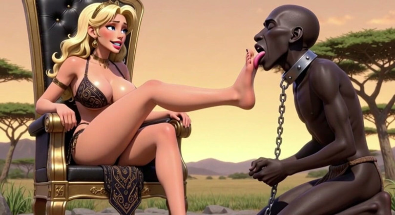 YOUR BEST FANTASY: Slave Licks His Queen's Feet While Being Humiliated
