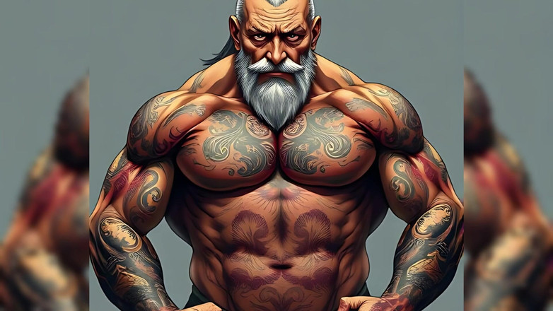 Erotic Man: Ai Muskel und fantasie tattoo-männer