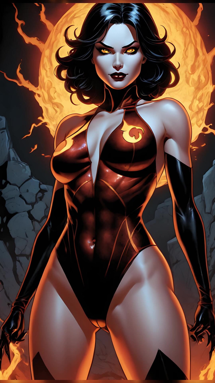 LustRender: Naken cinder älskarinna smält skugga