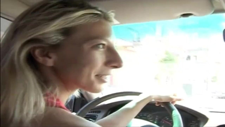 Vintage megastore: Picked up blonde slut tries the casting couch.