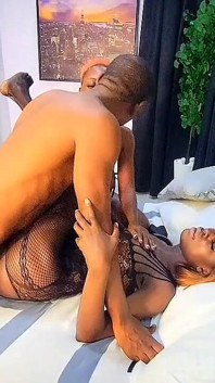 Black Bratty Slutty Teens Stepsister Seduce the Babysitter Into FFM Threesome Sex