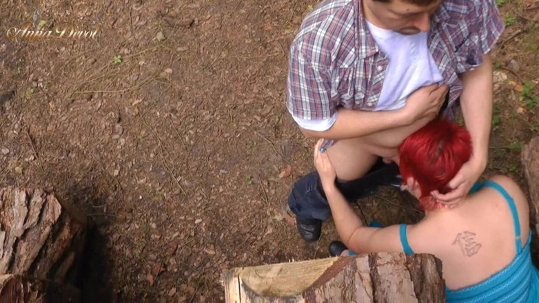 Anna Devot: Outdoor blowjob - Mosquitoes raid