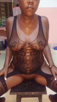 Table Humping in Sexy Fishnet Outfit