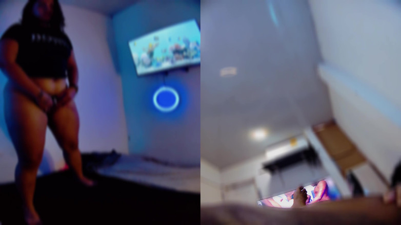 PABLO N3GROBAR: Un ours coquin prend une gorge profonde en pov, latina épaisse...