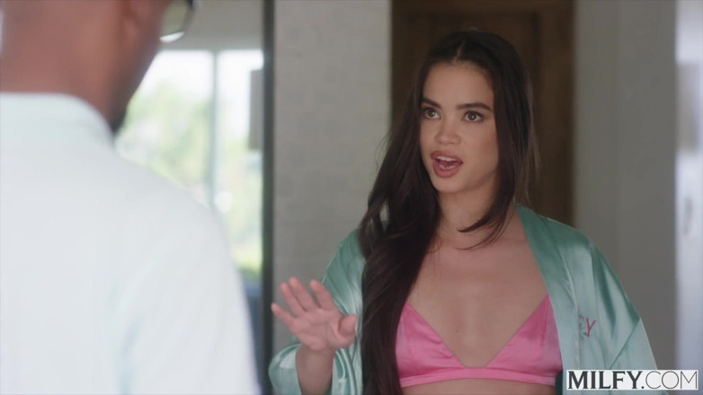 Milfy: Milfy Centerfold Angelina Drains Eager Fan's BBC