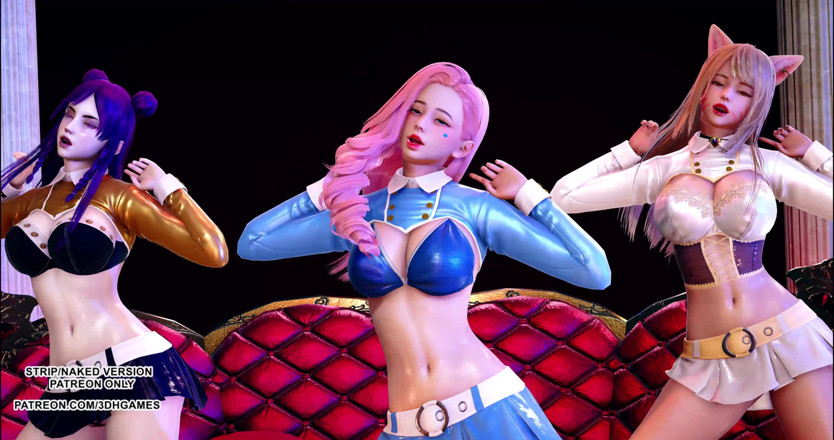 3D-Hentai Games: Sunmi - Lalalay Ahri Seraphine Kaisa erotyczny gorący taniec