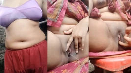 È l'ora del mio bagno. Bangladeshi Bhabi si fa la doccia e mostra figa succosa. Piscio e ditalino