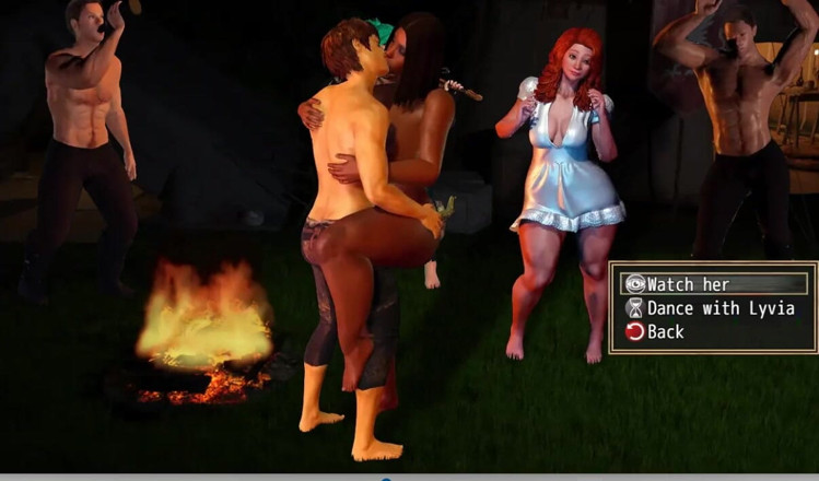 XXX Games Bunk: Борьба с грехами - геймплей - ролевая игра - Tia - жена танцует с незнакомцем в вечеринке и получает трах перед незнакомцем