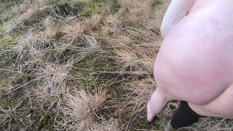 Bouncy Tits Action: Completely Naked in the Forest - Tits and Vagina Whipping