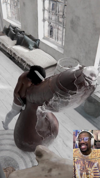 L6RD7BLU3 FUTA: Transseksualna Kiriko Rides Kutas, Murzynka Trans 2b Cums Hard, Trans Kaine...