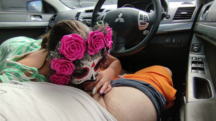 Erica Sweet: I sucked my neighbor in his car and he cum...