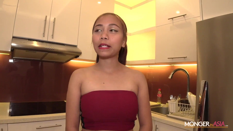 Monger In Asia: Sexy Asian bangmaid leaves interview with a creampie