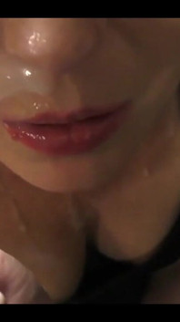 Smoking and Blowjob and Play with His Balls and Cumshot on My Face