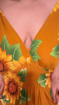 Sunflower Dress Slowly Releases MILF Titties