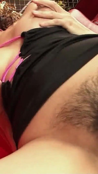 Banged Japan teen with big tits and hairy pussy