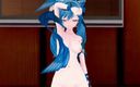 Smixix: Genshin impact Keqing uitkleden dans en naakte seks mmd 3D blauw...