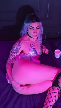 Cumming All Over the Kinky Rave Girl Live! Part 1