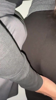 Big-assed Woman Grabs Stranger's Dick