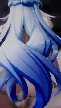 [MMD] 홍카이 아이언 로빈 섹시한 웨딩드레스 아헤이 얼굴 구강 라이딩 수영복 흰 스타킹 하이힐 내부 사정 꽉 조이는 질
