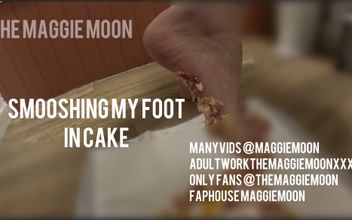 Smooshing My Foot Into Cake