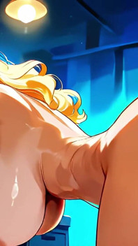 Bini blonde Trophy menggoda pasangan muda suami - hentai tanpa ditapis - Ai