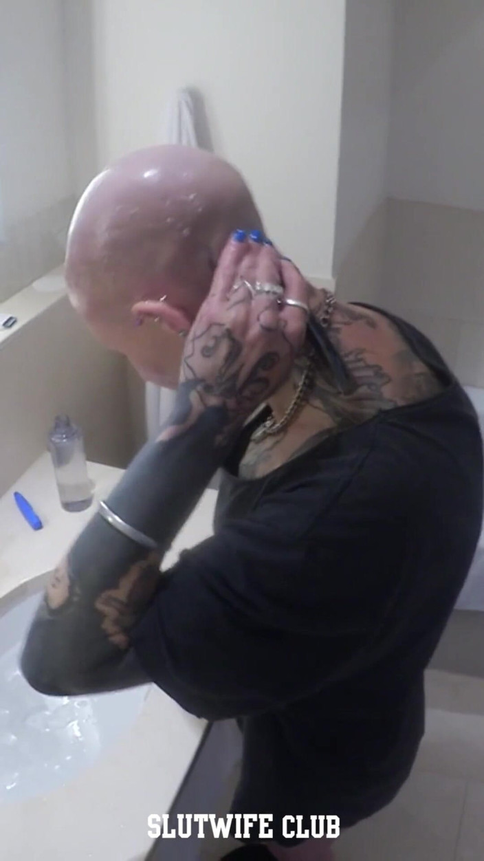 Slutwife Club: Vilja Shaves It All for My Slutwife Audition - Head, Pussy &amp;...