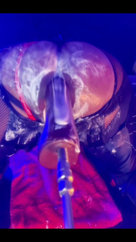 Nasty Creamy Bubble Butt Gaped and Fart Fucked on Sex Machine