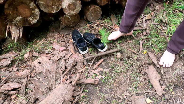Bouncy Tits Action: Spread Your Legs on the Woodpile I Wanna Slap Your...
